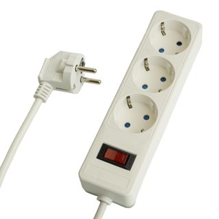 Сетевой фильтр 3-местный с/з Stekker Optima HM20-31-02 50086