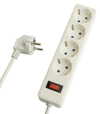 Сетевой фильтр 4-местный с/з Stekker Optima HM20-41-03 50090