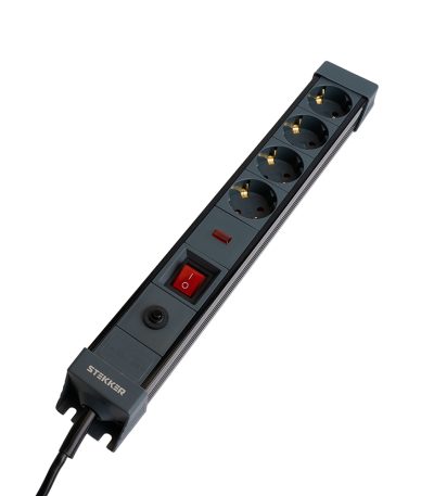 Сетевой фильтр 4-местный с/з Stekker Techno HM22-41-03 50157