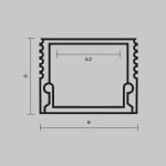 Алюминиевый профиль накладной Maytoni Led Strip ALM-0809-B-2M 631002