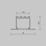 Алюминиевый встраиваемый профиль Maytoni 632001