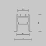 Алюминиевый профиль встраиваемый скрытого монтажа 22x22 Maytoni Led Strip ALM-2222-B-2M 632013