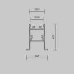 Алюминиевый профиль встраиваемый скрытого монтажа Maytoni Led Strip ALM-3542-B-2M 632015