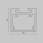 Алюминиевый профиль накладной-подвесной Maytoni Led Strip ALM-2522-B-2M 633013