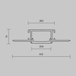 Алюминиевый встраиваемый профиль с вертикальным изгибом Maytoni 636005