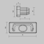 Комплект заглушек для профиля 22×06 10шт Maytoni Led Strip ALM-004-B-EC 642012