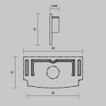 Комплект заглушек для профиля 61×14 2шт Maytoni Led Strip ALM-6114-B-EC 642013