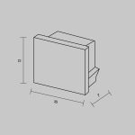 Комплект заглушек для профиля 16×12 10шт Maytoni Led Strip ALM-005-B-EC 642022