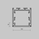 Рассеиватель для профиля 35×35 Maytoni Led Strip ALM-35-B-DF-2M 642040
