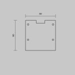 Комплект заглушек для профиля 50×50 2шт Maytoni Led Strip ALM-5050-S-EC 642046