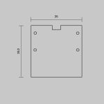 Комплект заглушек для профиля 59×59 2шт Maytoni Led Strip ALM-5959-EC 642058