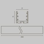 Радиусный профиль Maytoni Led strip ALM-3535R-B-D-2.5M