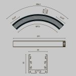 Радиусный профиль Maytoni Led strip ALM-3535R-B-D-90°-0.3M