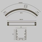 Радиусный профиль Maytoni Led strip ALM-3535R-B-D-90°-1.5M