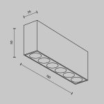 Потолочный светильник Maytoni Technical Points C066CL-12W3-6K-B