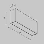 Линейный потолочный светильник Maytoni Basis C068CL-12W3-6K-B