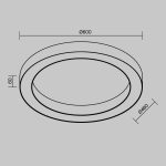 Потолочный светильник Maytoni Lua C093CL-45W4K-B