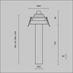 Встраиваемый светильник Maytoni Focus T C140RS-L200-7W3K-B