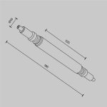 Прямой коннектор для штанговой системы Maytoni Axity CA004RC-B