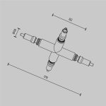 X образный коннектор для штанговой системы Maytoni Axity CA008TX-B