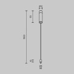 Основание и тросовый подвес для штанговой системы Maytoni Axity CA009PM-BS