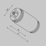 Прямой коннектор без ввода питания Maytoni Shelf CA013IC-B