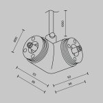 Угловой коннектор с вводом питания Maytoni Shelf CA014LC-P-B