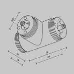 T-образный плоский коннектор без ввода питания Maytoni Shelf CA015TC-B