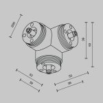 T-образный вертикальный коннектор без ввода питания Maytoni Shelf CA016TC-B