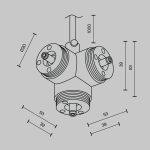T-образный вертикальный коннектор с вводом питания Maytoni Shelf CA016TC-P-B