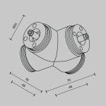 Х-образный вертикальный коннектор без ввода питания Maytoni Shelf CA017TX-B