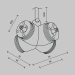 Х-образный вертикальный коннектор с вводом питания Maytoni Shelf CA017TX-P-B