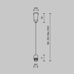 Тросовый подвес Maytoni Shelf CA028SW-L1000-B