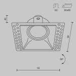 Встраиваемый светильник Maytoni Dot DL042-01-SQ-B
