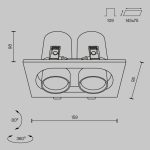 Встраиваемый светильник Maytoni Hidden DL045-02-10W4K-W