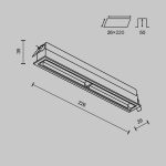 Встраиваемый светильник Maytoni Parete DL100-12W2.7-3-4K-W