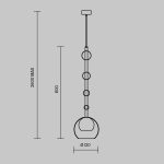 Подвесной светильник Maytoni Ros MOD227PL-01B
