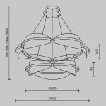 Подвесная люстра Maytoni Breeze MOD281PL-L80BS3K