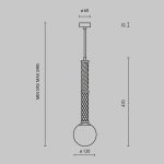 Подвесной светильник Maytoni Teatro MOD287PL-01BS1