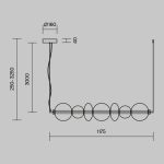 Подвесная люстра Maytoni Futuro MOD307PL-L40B3K