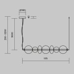 Подвесная люстра Maytoni Futuro MOD307PL-L40BS3K
