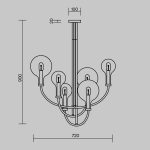 Потолочная люстра Maytoni Status MOD333PL-06BS
