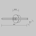 Настенный светильник Maytoni Plume MOD340WL-L10BS3K