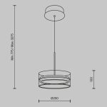 Подвесной светильник Maytoni Dress code MOD348PL-L18BBS3K