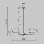 Люстра на штанге Maytoni Modesto MOD360PL-06B