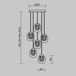 Каскадная люстра Maytoni Biology MOD367PL-L18BBSK