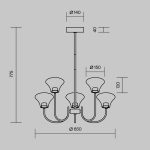 Люстра на штанге Maytoni Dynasty MOD402PL-L20BS3K