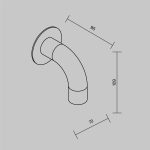 Фасадный светильник Maytoni Sleek O477WL-L2GF3K