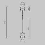 Уличный подвесной светильник Maytoni Apex O491PL-L6B3K
