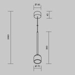 Уличный подвесной светильник Maytoni Apex O491PL-L8B3K